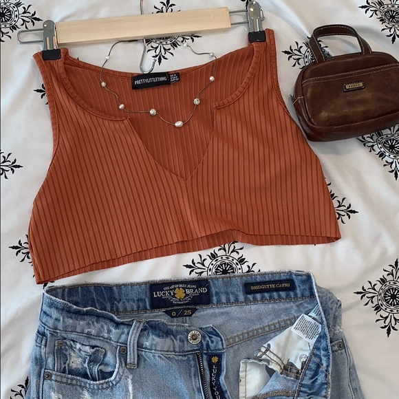 Burnt Orange Crop Top - Picture 2 of 4